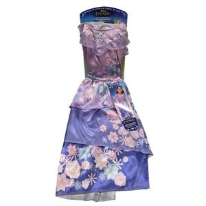 Disney Encanto Isabela Madrigal Dress Girls Size 4 6X Purple Floral Costume